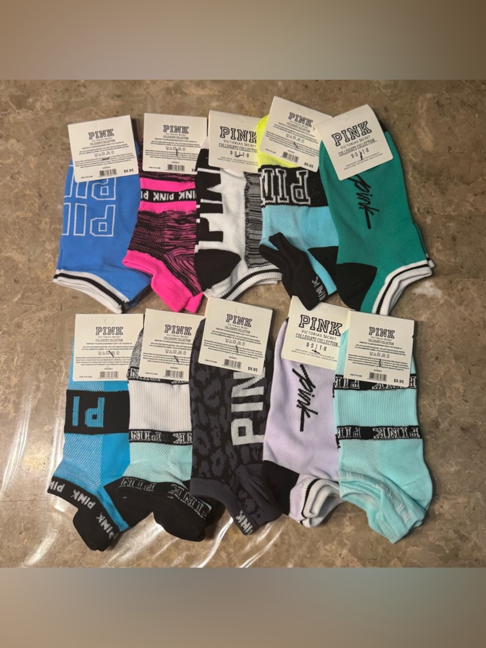 New Pink Victoria’s Secret Socks
With tags
New Pink socks
10 pairs included